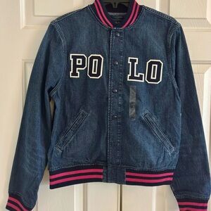 NWT Polo Ralph Lauren Girl’s Dark Denim Jacket Size XL(16)